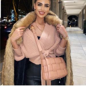 NWT Zara Cropped Belted Cardigan